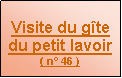 Zone de Texte: Visite du gtedu petit lavoir( n 46 )